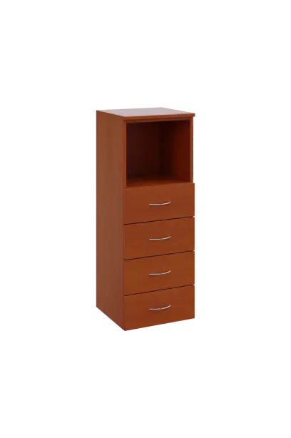 N 3 - 44ZN kancelářská skříň, 4-zásuvková/nika, 1100x400x400, třešeň šumavská